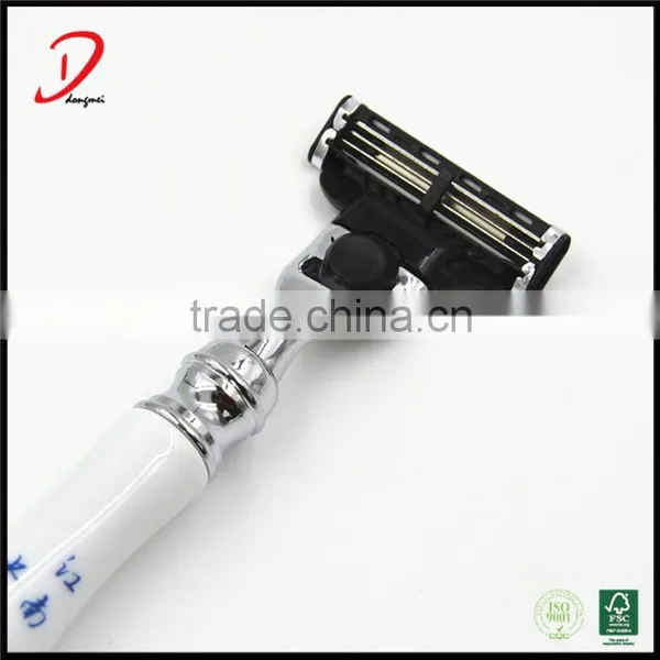 New Arrival Removable Chinese Style Mach 3 Blades Ceramic Shaving Razors photo-3