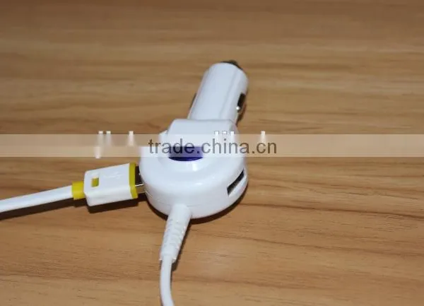 3.1A 3100mA 3in1 Vehicle Charger Android Device and Smart Phone Car Charger With 6 Feet Cable photo-2