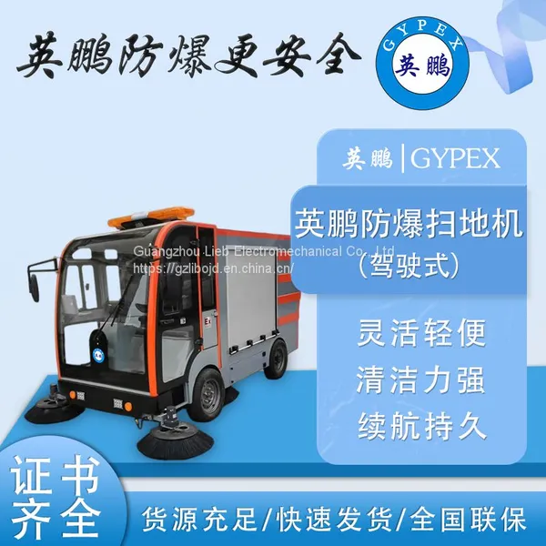Explosion-proof driving sweeper factory industrial workshop sweeper warehouse battery electric garbage collection truck