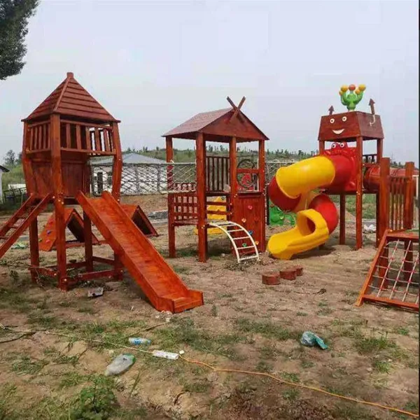 Large Outdoor Slide for Kindergartens, Outdoor Wooden Combination for Children, Amusement Facilities for Communities and Parks, Xinshengmei photo-2