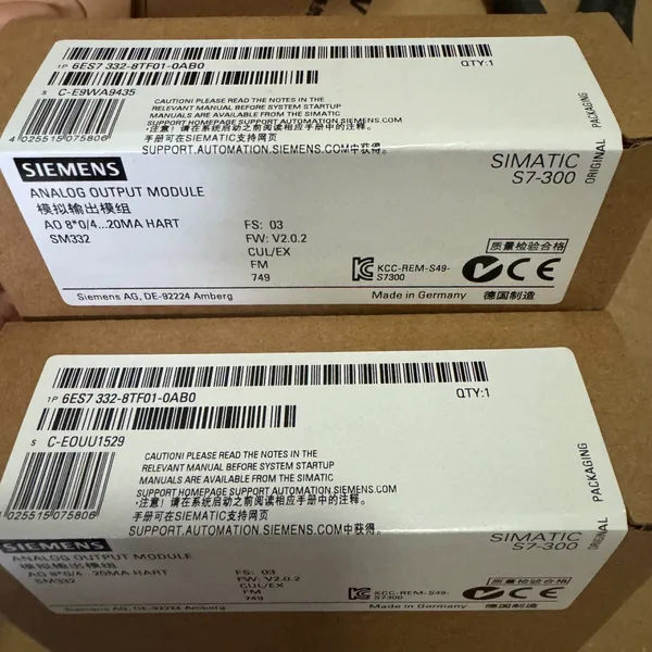 Brand New, Genuine 6ES7332-8TF01-0AB0 SIMATIC S7-300 SM332 Siemens Analogue Output Module (PLC I/O Module) – in Stock photo-2