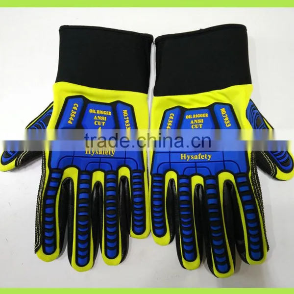 Cotton Work Gloves With Rubber Grip Dots Oil Industry Work Gloves Patched Palm Work Gloves photo-5