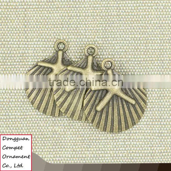 Wholesale Zinc Alloy Sea Shells Creative Hang Scallops Pendant photo-3