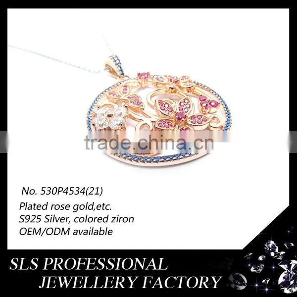 2016 Jewelry Products New in China Wholesale Colored Rhinestone Pendant for Women photo-3