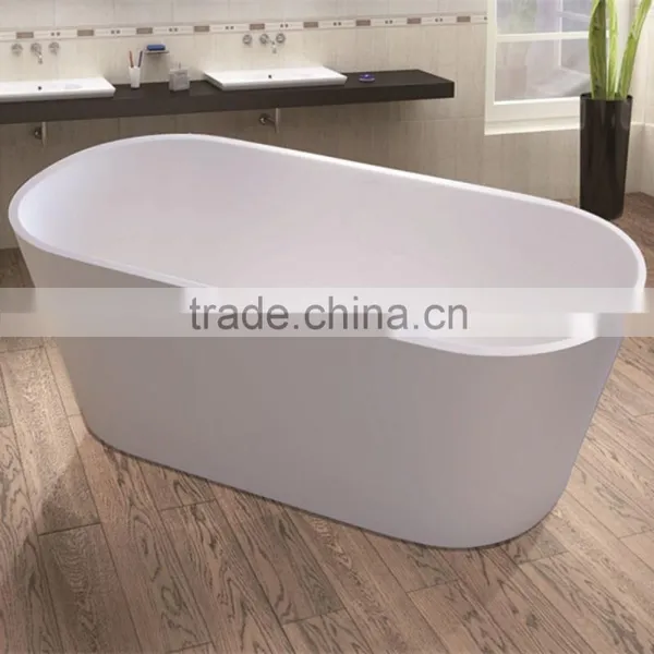 Model Houses Rectangle Shaped 1700mm Acrylic Bathtub With Side Mount Faucet photo-3