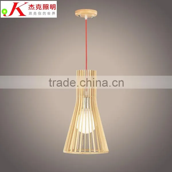 Modern Vintage Fancy Style Wood Pendant Lamp Lighting JK-8005B-03 Wooden LED Pendant Light photo-4