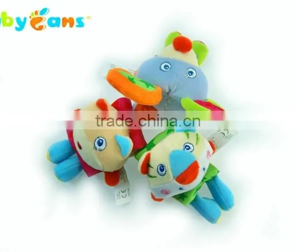 High Quality Baby Soft Fabric Plush Rattle Toys