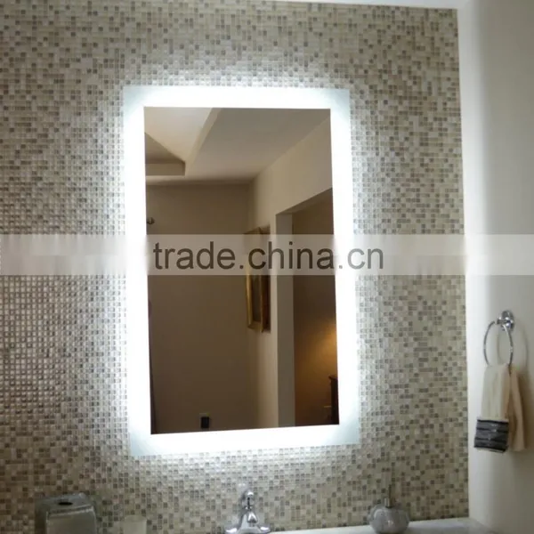 Aluminum Framed Led Hotel Bathroom Mirror With Clock Features Supplier's Choice photo-3