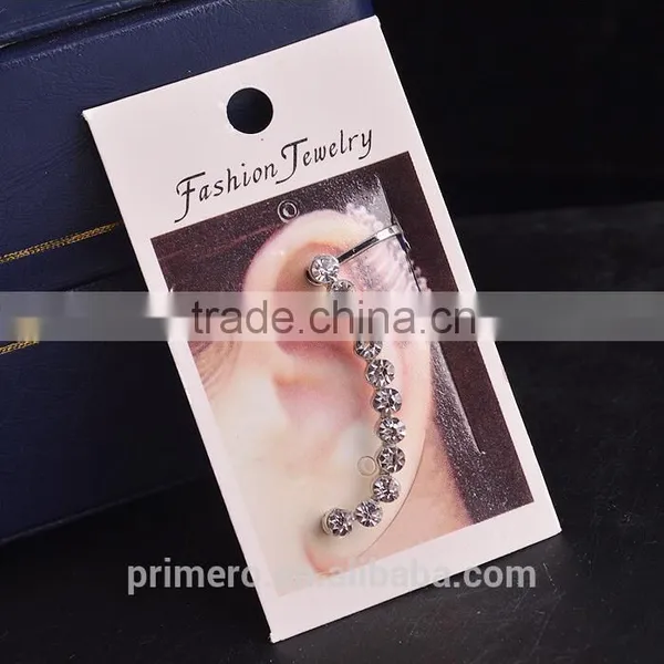 New Diamond Cuff Wrap Earring Ear Clips Women Piercing Jewelry photo-2