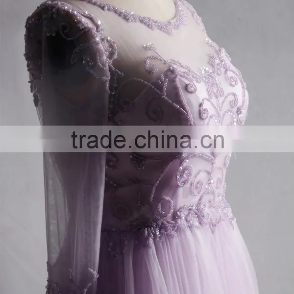 RSE714 Lilac Homecoming Dresses Rhinestone Long Evening Prom Dress photo-5