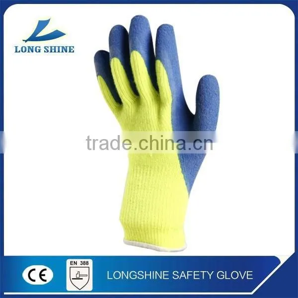 Best Selling Blue Latex Coated Safety Working Glove for Hand Protective photo-3