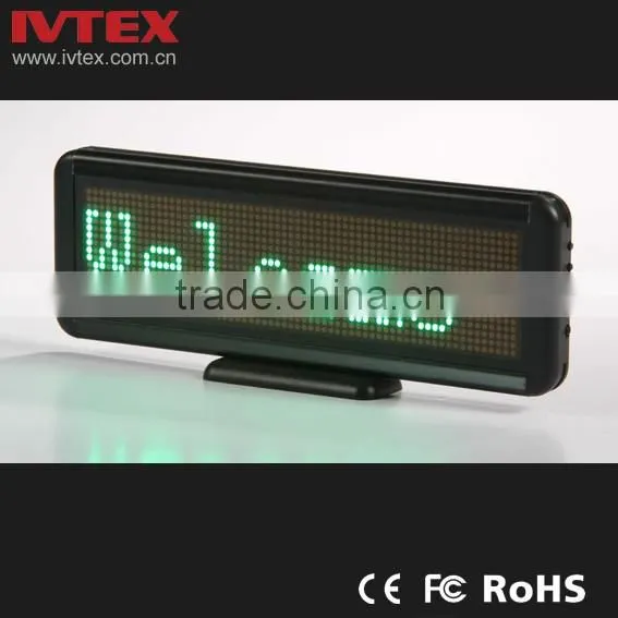 Digital Red Rechargeable Battery Backup Mini LED Display / LED Name Badge / LED Name Card photo-3