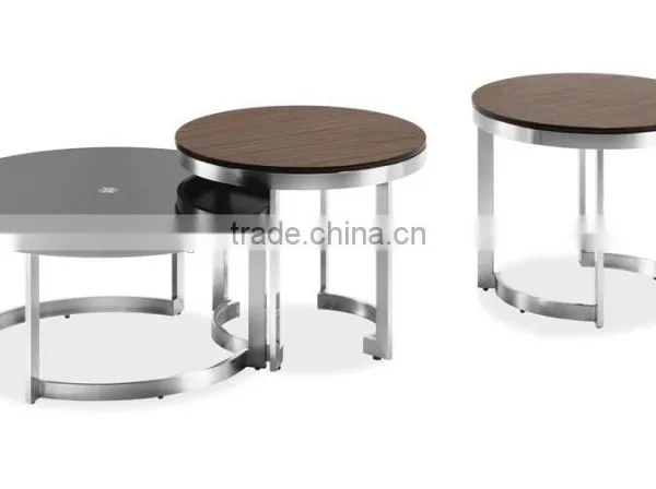 CT-37A CT-37B-1 Wood Steel Design Coffee Table photo-2