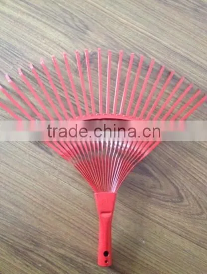 22 Teeth Wooden Handle Painting Steel Garden Rake photo-2
