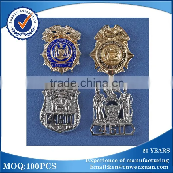 2016 New Soft Enamel Badge,carved & Fake Silver or Gold Badge !!