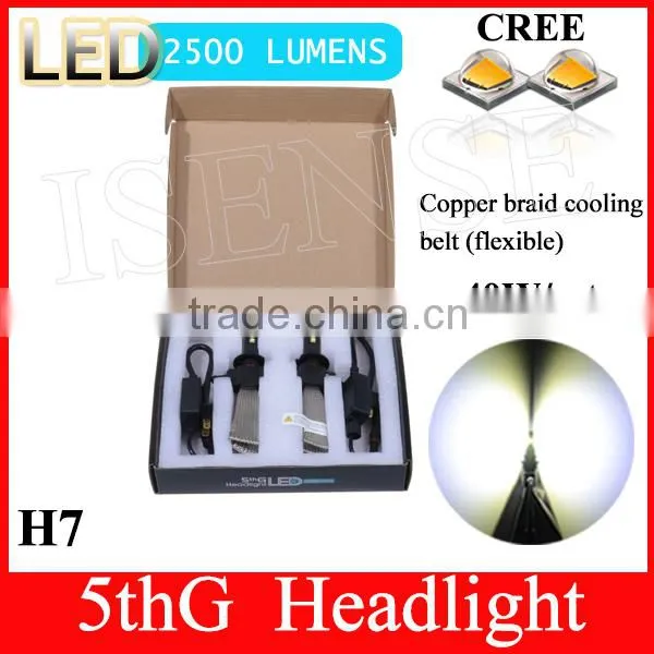 5000lumen 20w Fanless H13 Led Car Headlight Bulbs for MAZDA 2 photo-2