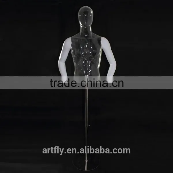 High Gloss White and Transparent Unbreakable Plastic Mannequin photo-2