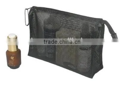 Nylon Balck Mesh Cosmetic Bags/mesh Cosmetic Bag Black Shenzhen Factory photo-2