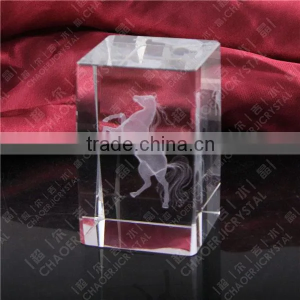 Yijia High Quality Crystal Glass Plaque/block, Blank Rectangle Crystal Cubes photo-3