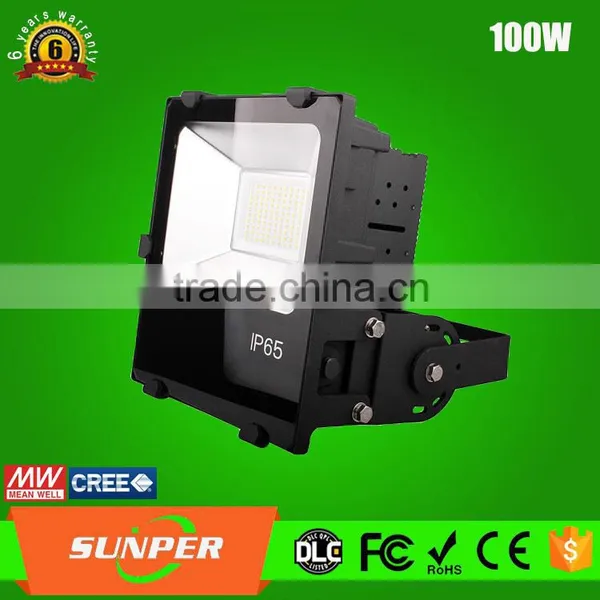 SUNPER Lighting Factory Supply Outdoor Lighting AC90-277V CE/EMC/FCC/LVD/RoHS IP65 100W LED Flood Light photo-6