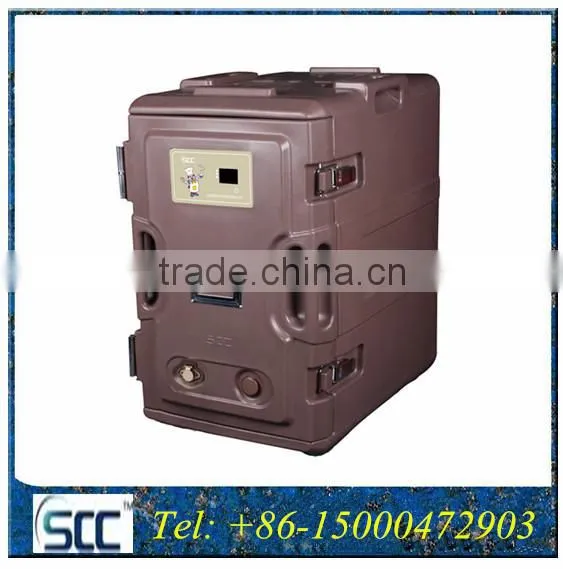 116liter Electrical Heated Trolleys, Hot Food Warming Cabinet for Delivering Meals photo-5