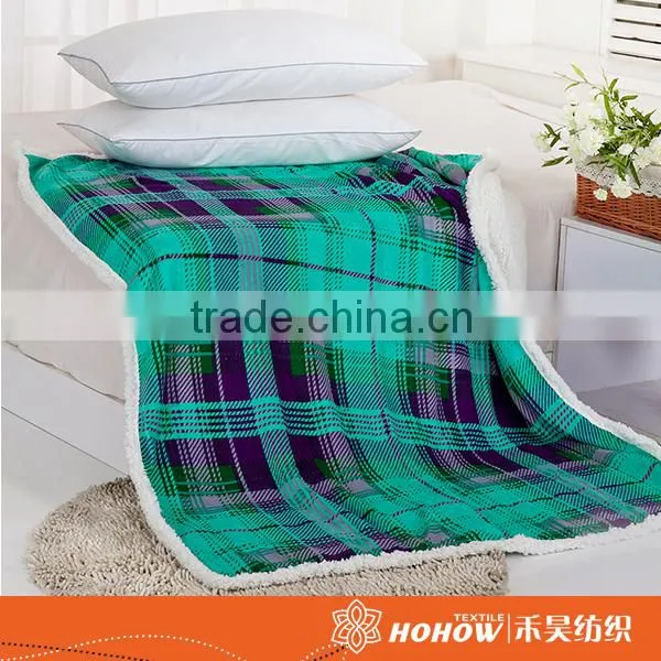 Main Product 100% Polyester Anti-pilling Polar Fleece Plaid Blanket photo-2