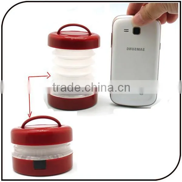 Waterproof ABS 2mode 5LED AAA Battery Portable Light Hand Lantern Mini Led Tensile Camping Lamp photo-5