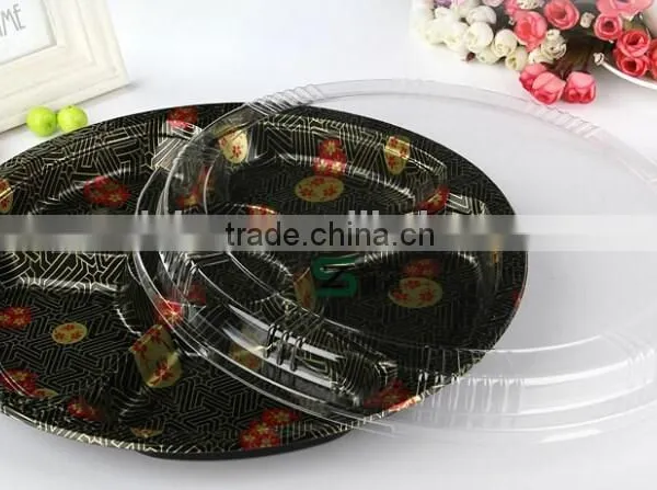 64R 6compartment Plastic Sushi Container/takeaway Sushi Box/takeout Sushi Tray Quality Choice photo-2