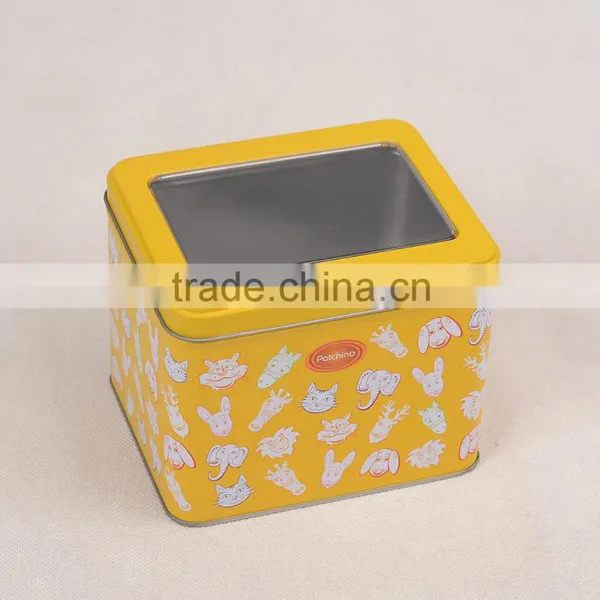 Nice-can Metal Printed Gift &food Tin Box With Clear Window