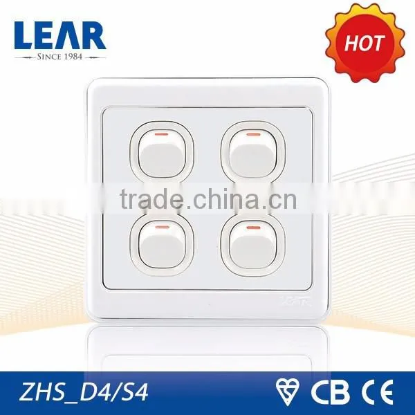 Top quality Rainbow series 4 gang small switch