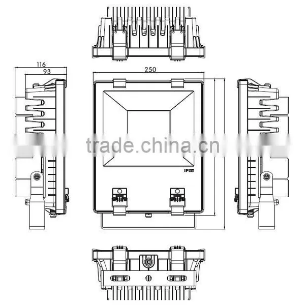3years Warranty Outdoor 100W Led Floodlight , IP 65 Glass, CRI>80 photo-2