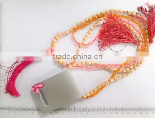 Charming Beaded Chain Pendant Statement Necklace photo-2