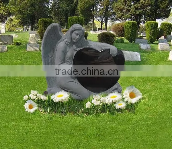 Black Granite Angel Tombstone DSF-M028