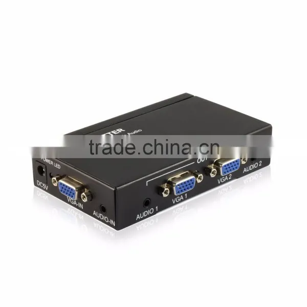 1VGA Input 2 VGA Output VGA Splitter 1X2 With 3.5mm Stereo Audio photo-3
