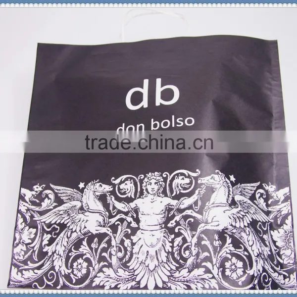 2016 New Style Design Kraft Paper Bag Eco Friendly Flexo Printing With White Twisted Patch Handle photo-2