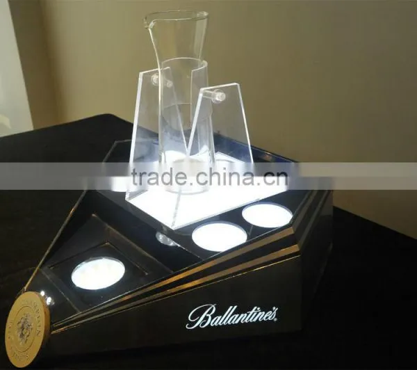 Chivas wine bottle stand display,liquor glorified luminous LED display