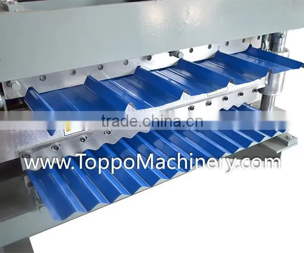 Large Construction Glazed Tile Roof Use and Double Forming Machine photo-4