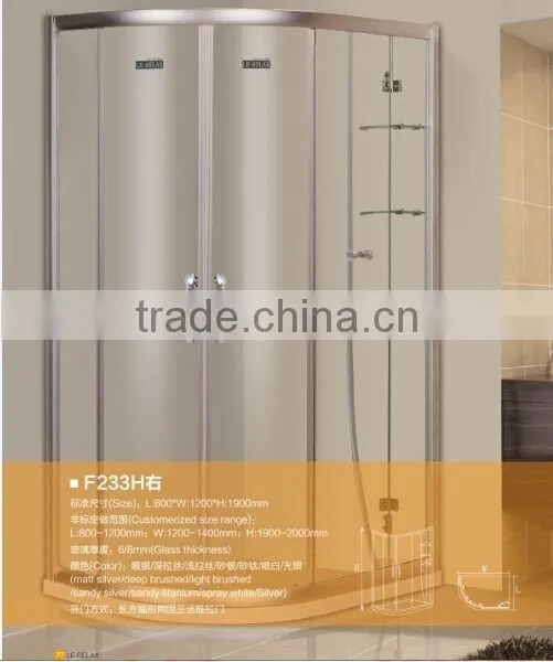 Aluminum Frame Design Shower Screen F233H