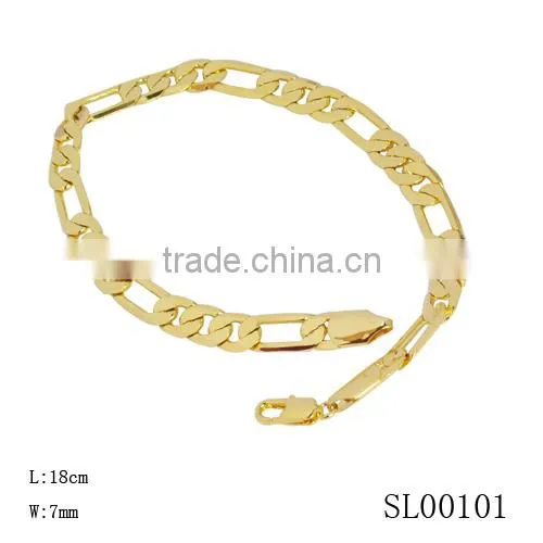 New 18K/24K Gold Bracelet Designs For Man /316l Stainless Steel Bracelet In China Manufacturer