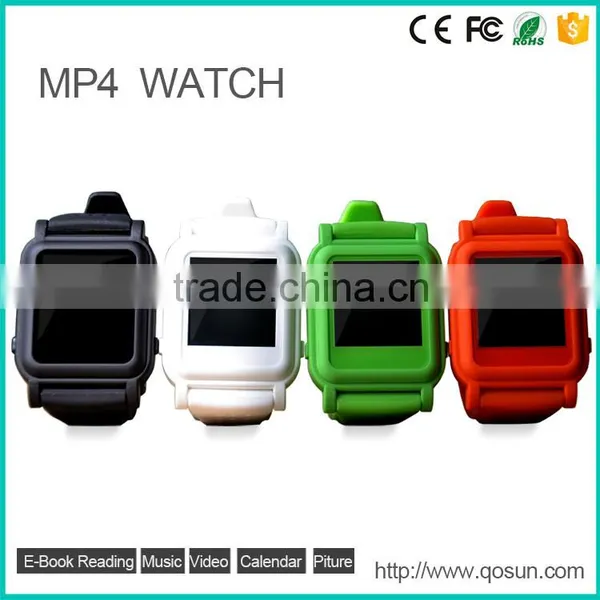 2015 Hot High Quality Music, Vedio Player, E-book, Stopwatch, Calendar MP4 Wristwatch