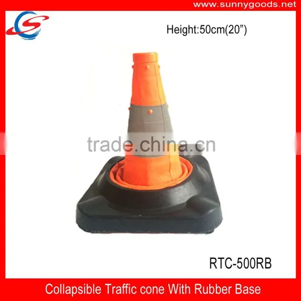 Simple Use Orange Cloth Retractable Pop up Safety Cone photo-3