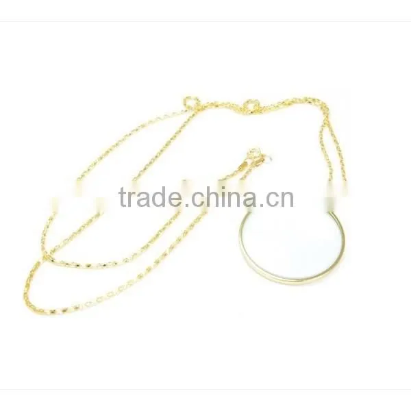BJ62094-12092 6x Magnifier Pendant Gold Finish Necklace photo-3
