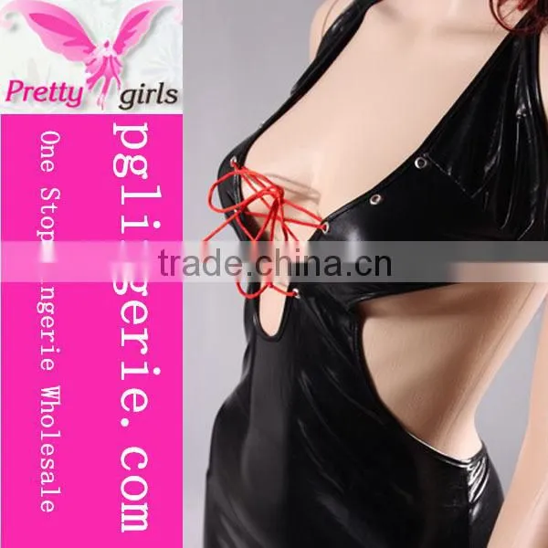 Vinyl Lingerie Bodysuit Jumpsuit Clubwear for Ladies photo-4