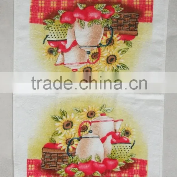 Cotton Print Tea Towel Kitchen Hand Towel Fabric Wholesale Made in China photo-2