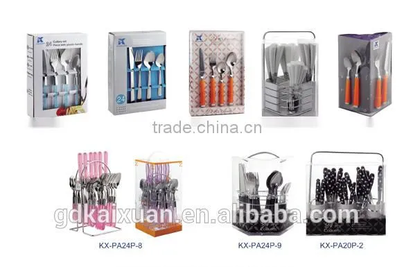 Hot Sale Cheap Stainless Steel Plastic Handle Cutlery Set photo-5