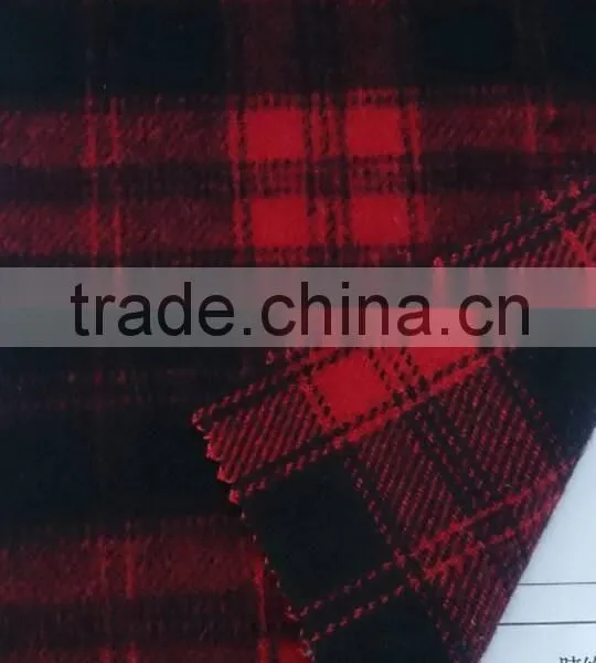 WOOL PLAID FABRIC Multi Colour Check Wool Fabric for Woman Garments ,Red Plaid Overcoating