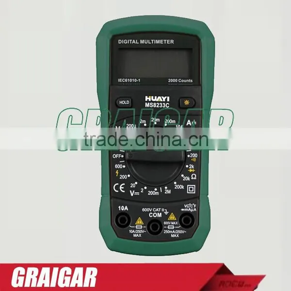 MS8233C Professional Digital Multimeter , Portable AC DC Voltage Current Multimeter photo-2