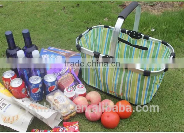 Aluminium Foldable Shopping Basket Foldable Cooler Basket Insulated Cooler Bags for Picnic(YX-Z130) photo-5