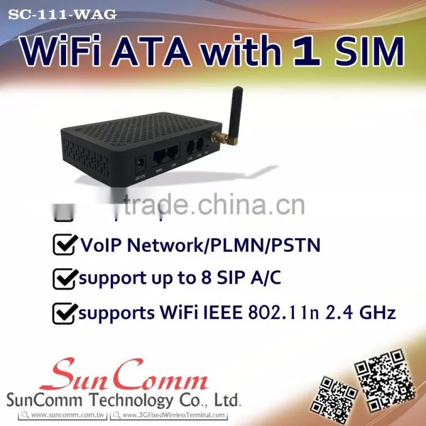 SC-111-WAG Wifi ATA With 1SIM, 1FXO, 1FXS, Wifi Hotspot, GSM, Multi-functional Gateway, WiFi AP photo-6