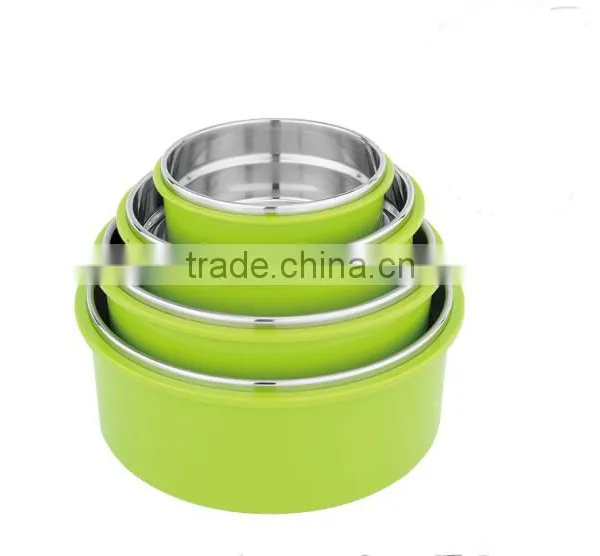 Colorful 4pcs Stainless Steel Food Storage Container